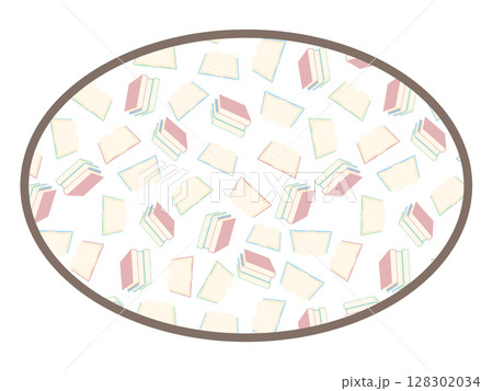 本の丸いフレーム 128302034
