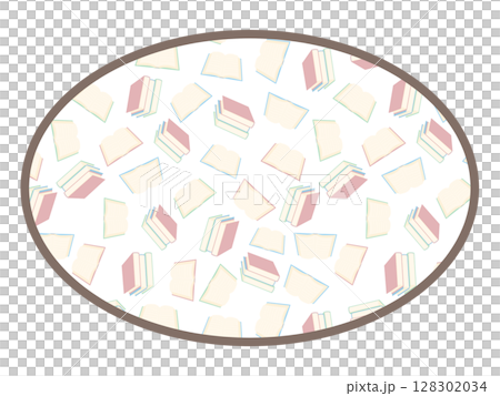 本の丸いフレーム 128302034