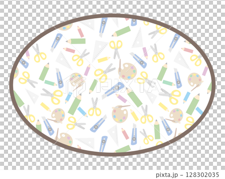 Stationery round frame 128302035