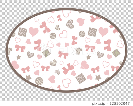 情人節圓框 128302047