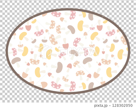 Round frame of mushrooms 128302050