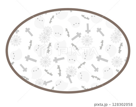 オバケの丸いフレーム 128302058