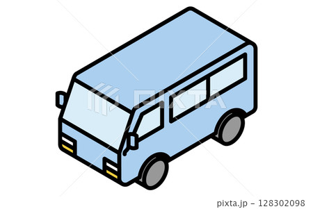 バン、シンプルな線画のアイソメトリックイラスト 128302098