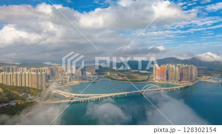 March 2 2025 Modern Urban Cityscape with Bridge and Surrounding 128302154