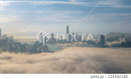 March 2 2025 Captivating Urban Skyline Shrouded in Morning Mist During Sunset March 2 2025 Captivating Urban Skyline Shrouded in Morning Mist During Sunset 128302188