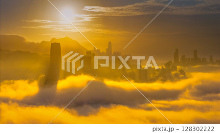 March 2 2025 Sunrise Over a City Skyline Partially Covered in Low-Lying Fog March 2 2025 Sunrise Over a City Skyline Partially Covered in Low-Lying Fog 128302222
