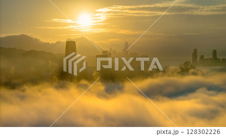 March 2 2025 Captivating Urban Skyline Shrouded in Morning Mist During Sunset March 2 2025 Captivating Urban Skyline Shrouded in Morning Mist During Sunset 128302226