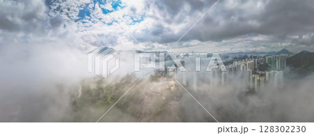 March 2 2025 Above the Clouds Over a Serene Mountain Landscape 128302230