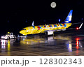 スカイマークエアラインB737-800ピカチュウ夜間駐車場 128302343