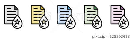 イラストアイコン素材セット:雨水ドキュメントファイル170 イラストアイコン素材セット:雨水ドキュメントファイル170 128302438