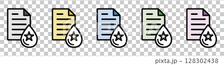 イラストアイコン素材セット:雨水ドキュメントファイル170 イラストアイコン素材セット:雨水ドキュメントファイル170 128302438