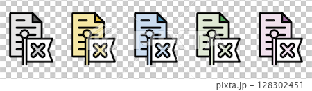 插圖圖示素材集:Crossmark文件182 插圖圖示素材集:Crossmark文件182 128302451