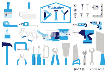 工具のフラットベクターイラスト素材セット 128303284