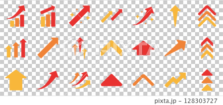 矢印 アイコン 成長 上がる 上昇 赤 黄色 オレンジ 暖色カラー 矢印 アイコン 成長 上がる 上昇 赤 黄色 オレンジ 暖色カラー 128303727