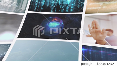 Composite image of nine business, leisure and technology screens Composite image of nine business, leisure and technology screens 128304232