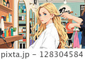 美容院で髪をセットしている女性 128304584