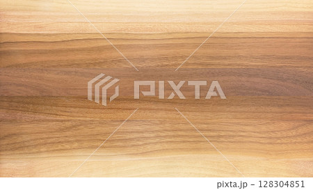 ウォールナットの薄茶色で横向きの縞のある木目の背景画像 128304851