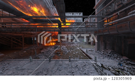 攻撃される基地 128305969