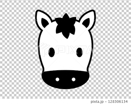 Horse icon monotone Horse icon monotone 128306134