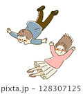 落ちる人のイラスト 128307125