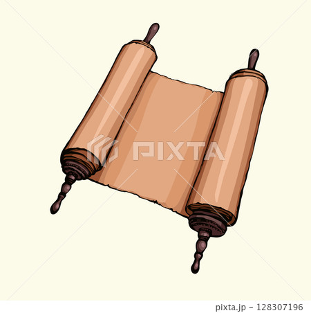 Scroll. Vector drawing icon sign 128307196