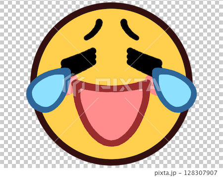 シンプルでかわいい絵文字の顔イラスト素材 シンプルでかわいい絵文字の顔イラスト素材 128307907