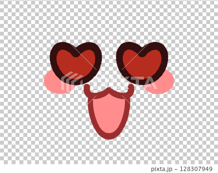 簡單可愛的表情符號臉插圖素材 簡單可愛的表情符號臉插圖素材 128307949