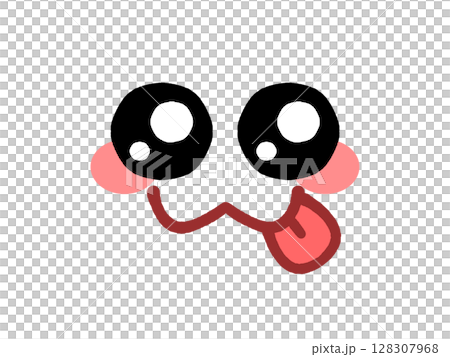 シンプルでかわいい絵文字の顔イラスト素材 シンプルでかわいい絵文字の顔イラスト素材 128307968