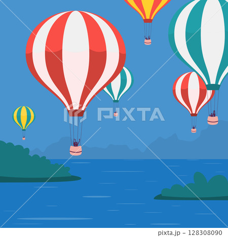 flying air ballons 128308090