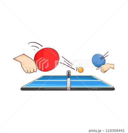 illustration of ping pong illustration of ping pong 128308441