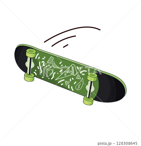 illustration of skateboard 128308645