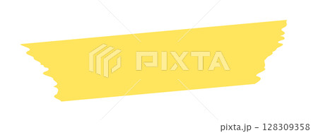 マスキングテープ シンプル 黄色 単体 マスキングテープ シンプル 黄色 単体 128309358