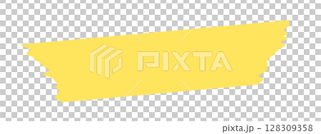 マスキングテープ シンプル 黄色 単体 マスキングテープ シンプル 黄色 単体 128309358