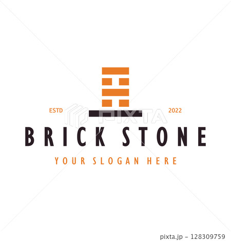 creative brick logo designs for buildings, architectural buildings, civil engineering, building materials shops creative brick logo designs for buildings, architectural buildings, civil engineering, building materials shops 128309759