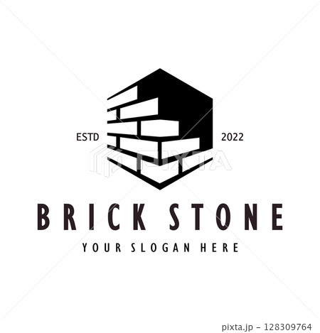 creative brick logo designs for buildings, architectural buildings, civil engineering, building materials shops creative brick logo designs for buildings, architectural buildings, civil engineering, building materials shops 128309764