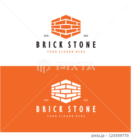 creative brick logo designs for buildings, architectural buildings, civil engineering, building materials shops creative brick logo designs for buildings, architectural buildings, civil engineering, building materials shops 128309770