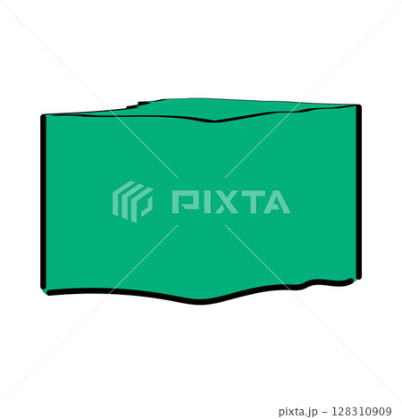 手書き_アゼルバイジャン_ゴブスタン_ベクター素材_アイソメトリックイラスト 128310909