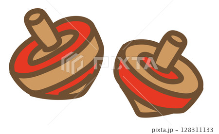 独楽のベクターイラスト 独楽のベクターイラスト 128311133