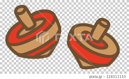 独楽のベクターイラスト 独楽のベクターイラスト 128311133