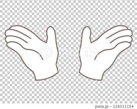 White hands open to the left and right White hands open to the left and right 128311154