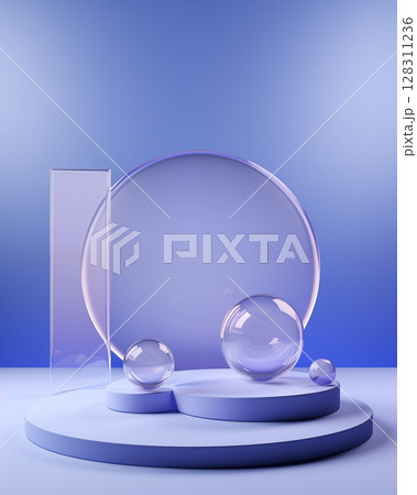 Product display podium promotional pastel colors 128311236