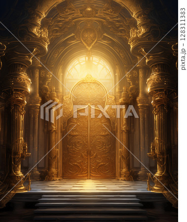 Tunnels, dark hallways, ancient castles 128311383