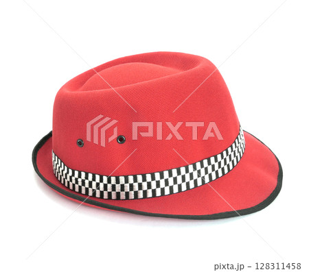 Vintage hat isolated on white background 128311458