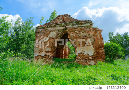 Ruins of Church of St. Peter and Paul in village of Vyshov, Mogilev region, Belarus Ruins of Church of St. Peter and Paul in village of Vyshov, Mogilev region, Belarus 128312500