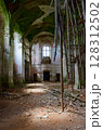 View inside abandoned Church of St. Anthony in the agrotown of Knyazhitsy, Mogilev region, Belarus 128312502