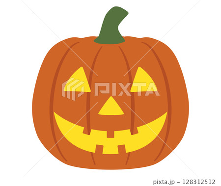 ハロウィンのかぼちゃ（ジャックオーランタン） 128312512