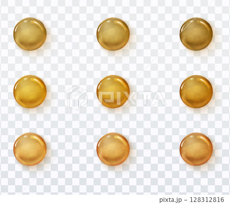 Motor oil or engine lubricant realistic glossy drops isolated on transparent background Motor oil or engine lubricant realistic glossy drops isolated on transparent background 128312816