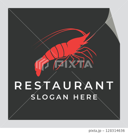 Retro Seafood Label: Lobster Edition 128314636