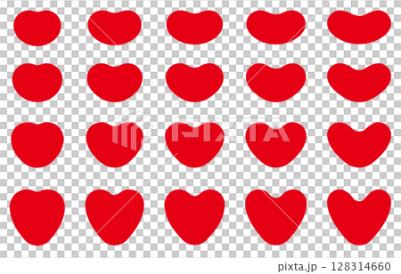 Vector illustration set of heart mark icons of various shapes 128314660