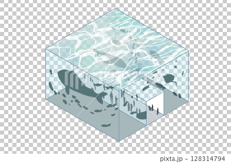 水族館等軸測圖 128314794